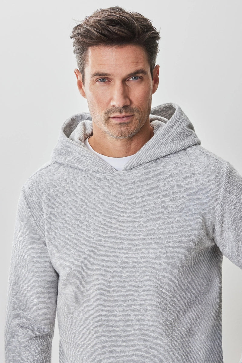 Wholesale,Robert Barakett, Robert Barakett Grey Knit Striped Hoodie, Grey, Medium-43-TagM