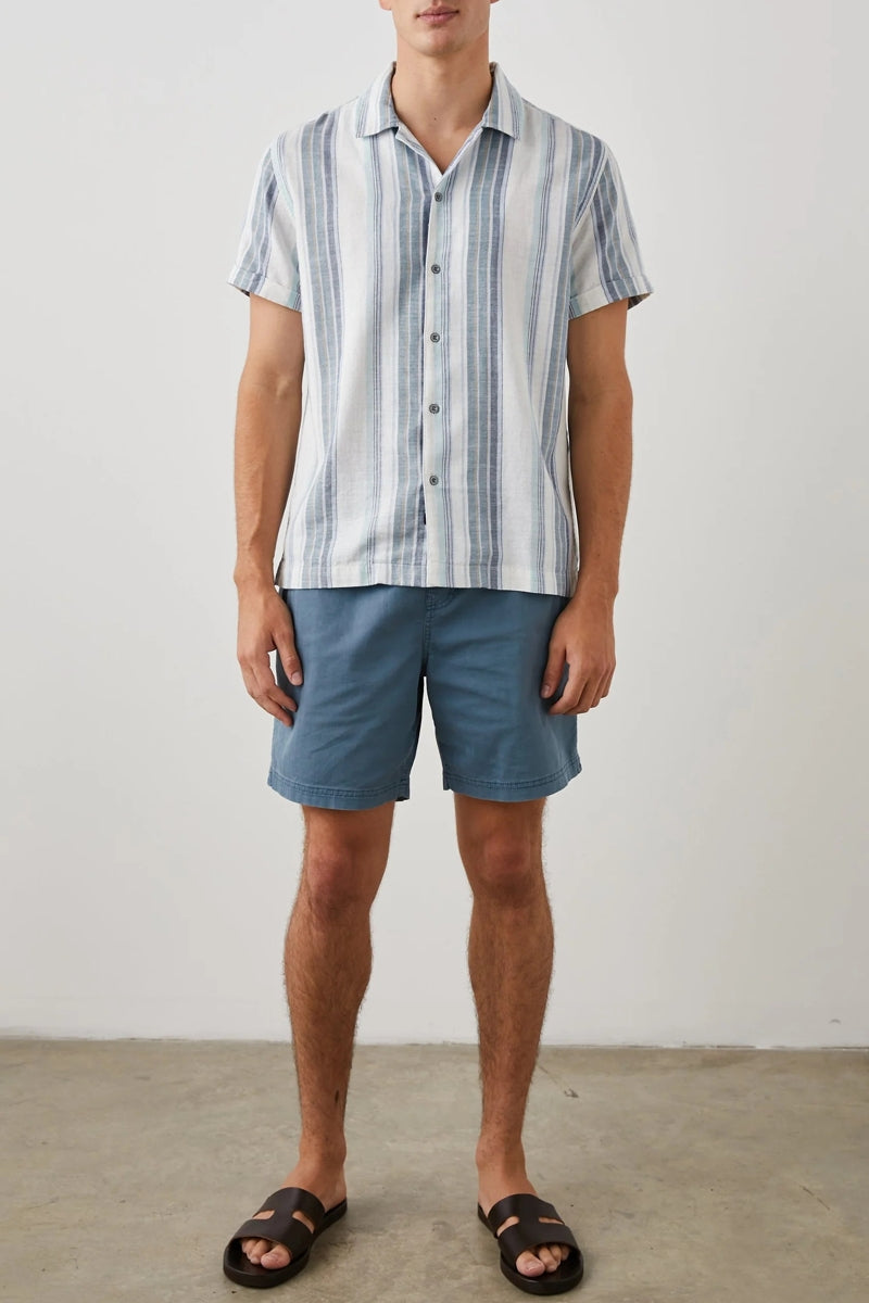 Wholesale,Rails, Rails Coastal Blue Vertical Stripe Shirt, Blue, Small-41-TagSMedium-44-TagMLarge-47-TagLExtra Large-49-TagXLExtra Extra Large-52-TagXXL