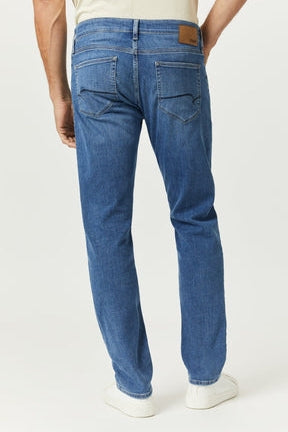 Wholesale,Mavi, Mavi Blue Mid Brushed Zach Straight Leg Jeans, Blue, 32W-32L-Tag32