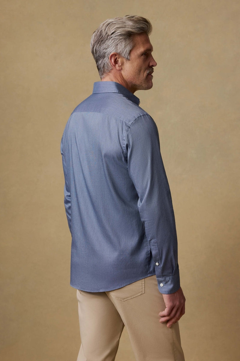Wholesale,Faherty, Faherty Heather Navy Textured Shirt, Blue, Small-40-TagSMedium-42-TagMLarge-46-TagLExtra Large-49-TagXLExtra Extra Large-52-TagXXL
