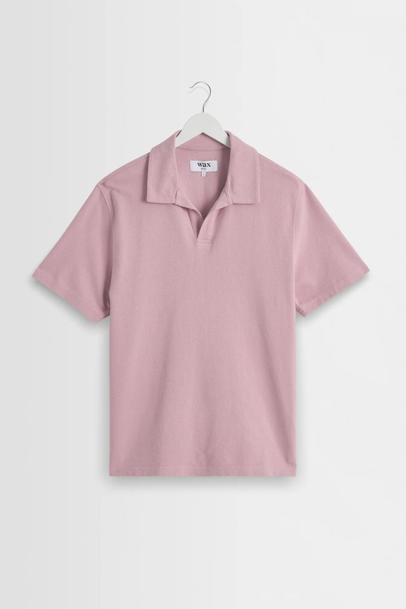 Wholesale,Wax London, Wax London Dusty Pink Textured Organic Cotton Polo, Pink, Medium-43-TagMLarge-45-TagLExtra Large-47-TagXL