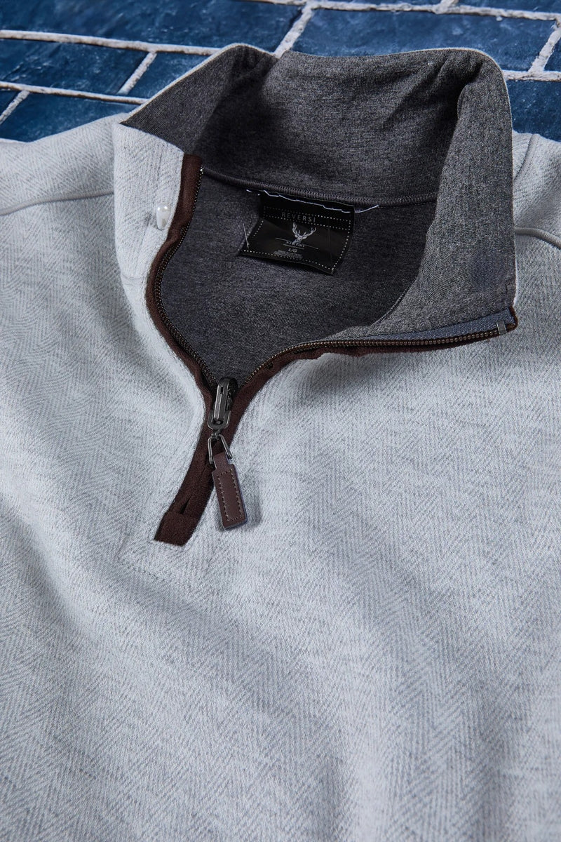 Wholesale,Nicoby Age of Wisdom, Nicoby Age of Wisdom Light Grey Herringbone Qtr Zip Pullover, Grey, Small-40-TagS