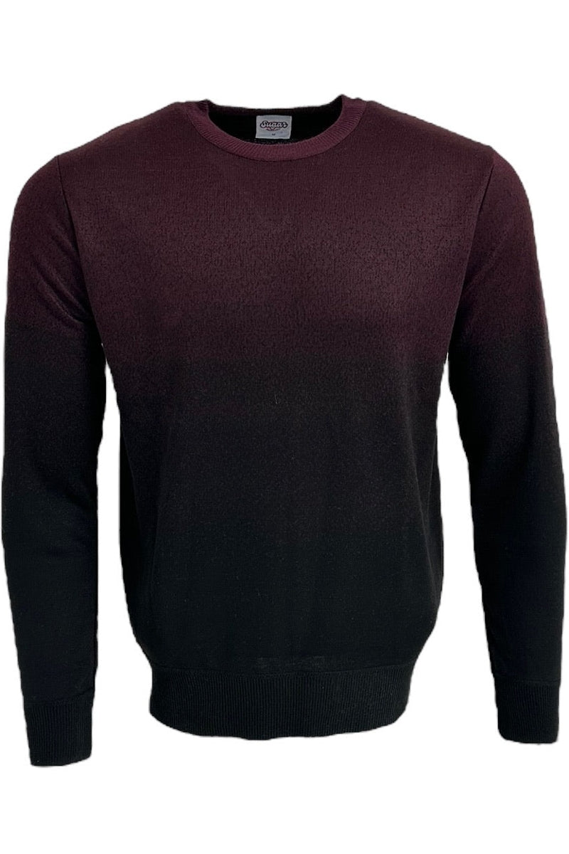 Faire,Sugar, Sugar Burgundy/Black Ombre Thin Knit Sweater, Red, Medium-43-TagMLarge-45-TagLExtra Large-47-TagXLExtra Extra Large-49-TagXXLSmall-41-TagS