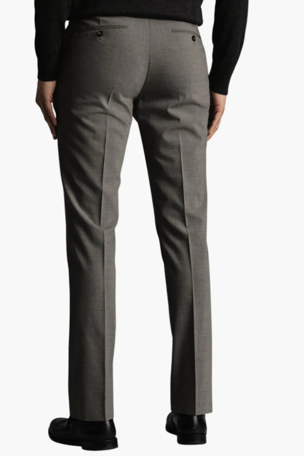 Wholesale,Charles Tyrwhitt, Charles Tyrwhitt Grey Twill Wool Stretch Slim Fit Pants, Grey, 35W-34L-Tag36
