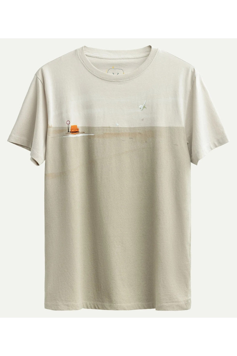Wholesale,KAFT, KAFT Sand Desert Landscape Design Print T-Shirt, Tan, Large-44-TagL