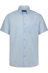 American Heritage Sky Blue Seer Sucker Stretch Short Sleeve Shirt