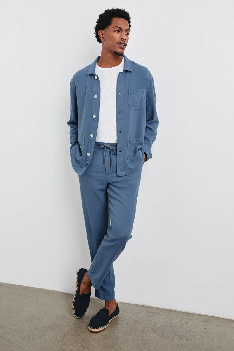Wholesale,Rails, Rails Washed Blue Twill Overshirt, Blue, Large-48-TagL