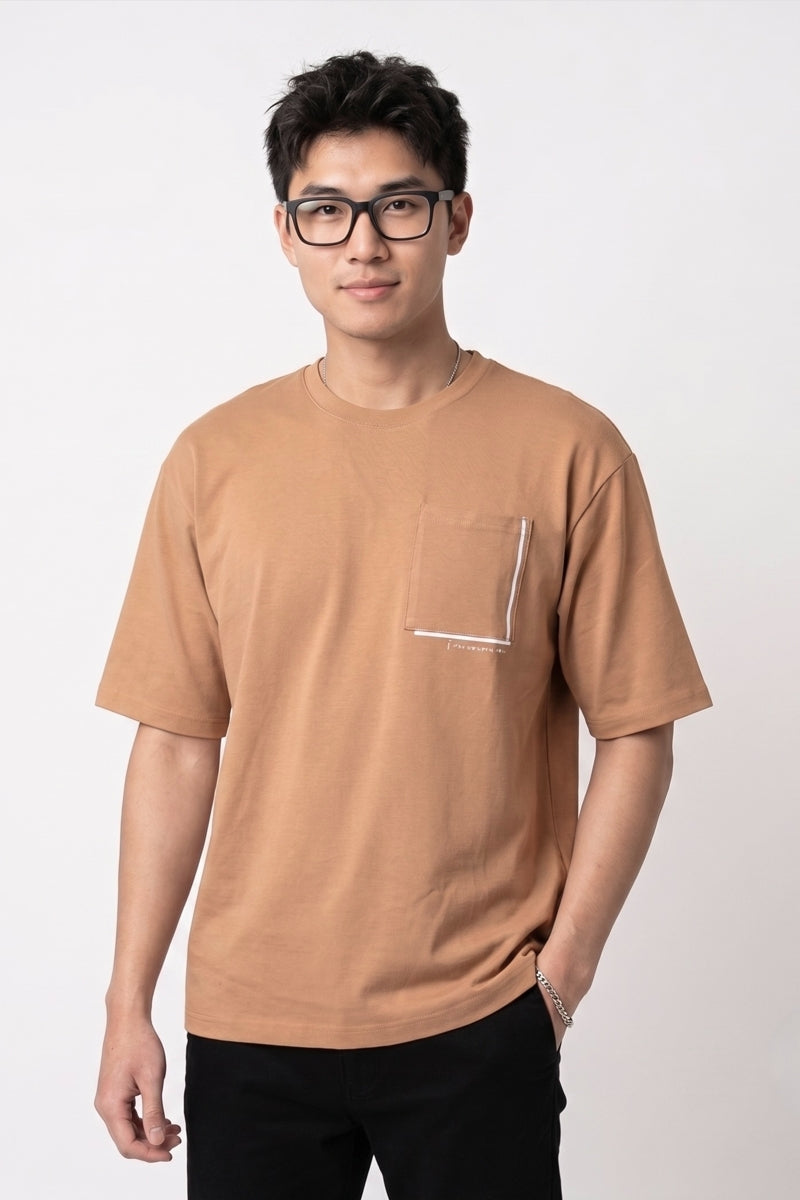 Wholesale,The Shirt Bar, The Shirt Bar Plum Premium Performance Tee, Tan, Small-42-TagSMedium-44-TagMLarge-46-TagL