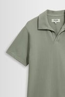 Wholesale,Wax London, Wax London Dark Green Textured Organic Cotton Polo, Green, Medium-43-TagMLarge-45-TagLExtra Large-47-TagXL