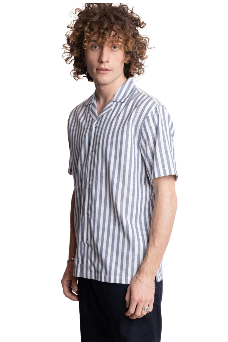 Wholesale,Paisley & Gray, Paisley & Gray Navy/White Herringbone Stripe Shirt, Blue, Extra Large-48-TagXL