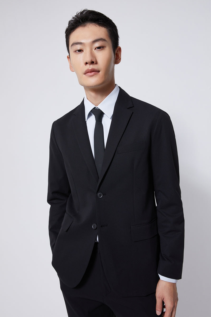 Direct From Brand,FYNE, FYNE Black Performance Water Repellent Blazer, Black, Medium-40-TagMLarge-42-TagLLarge-44-TagXL