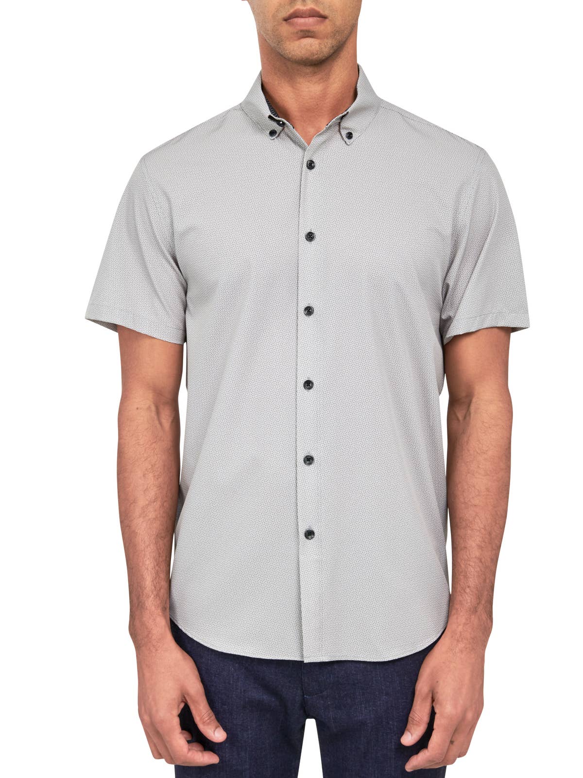 Faire,Brooklyn Brigade, Brooklyn Brigade Green Geo Four-way Stretch Short Sleeve Shirt, Green, Extra Extra Large-52-TagXXL
