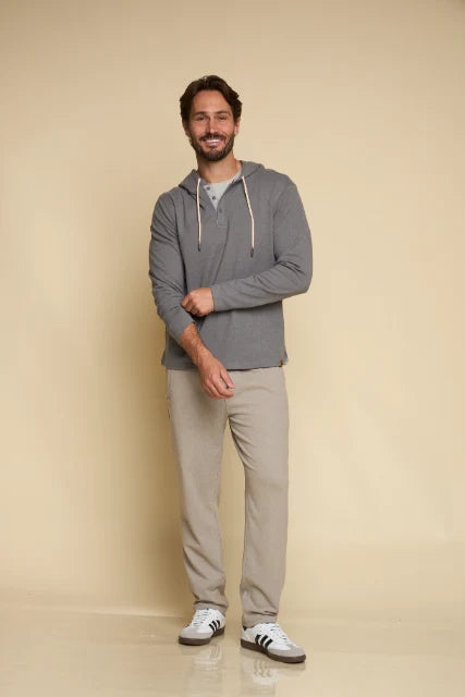 Wholesale,Fundamental Coast, Fundamental Coast Grey Soft Henley Hoodie, Grey, Large-47-TagL