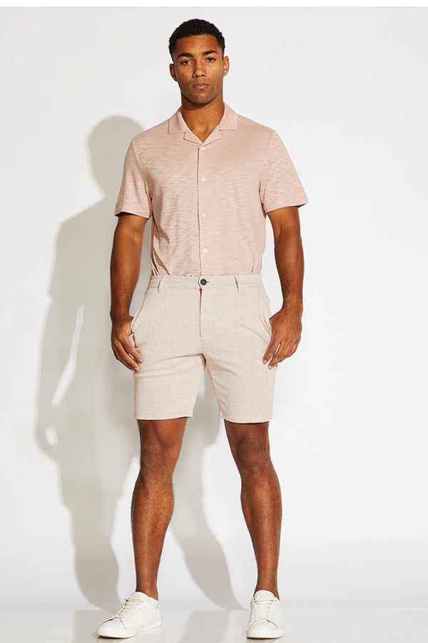 Civil Society Cinnamon Brown Herringbone Knit 7" Shorts