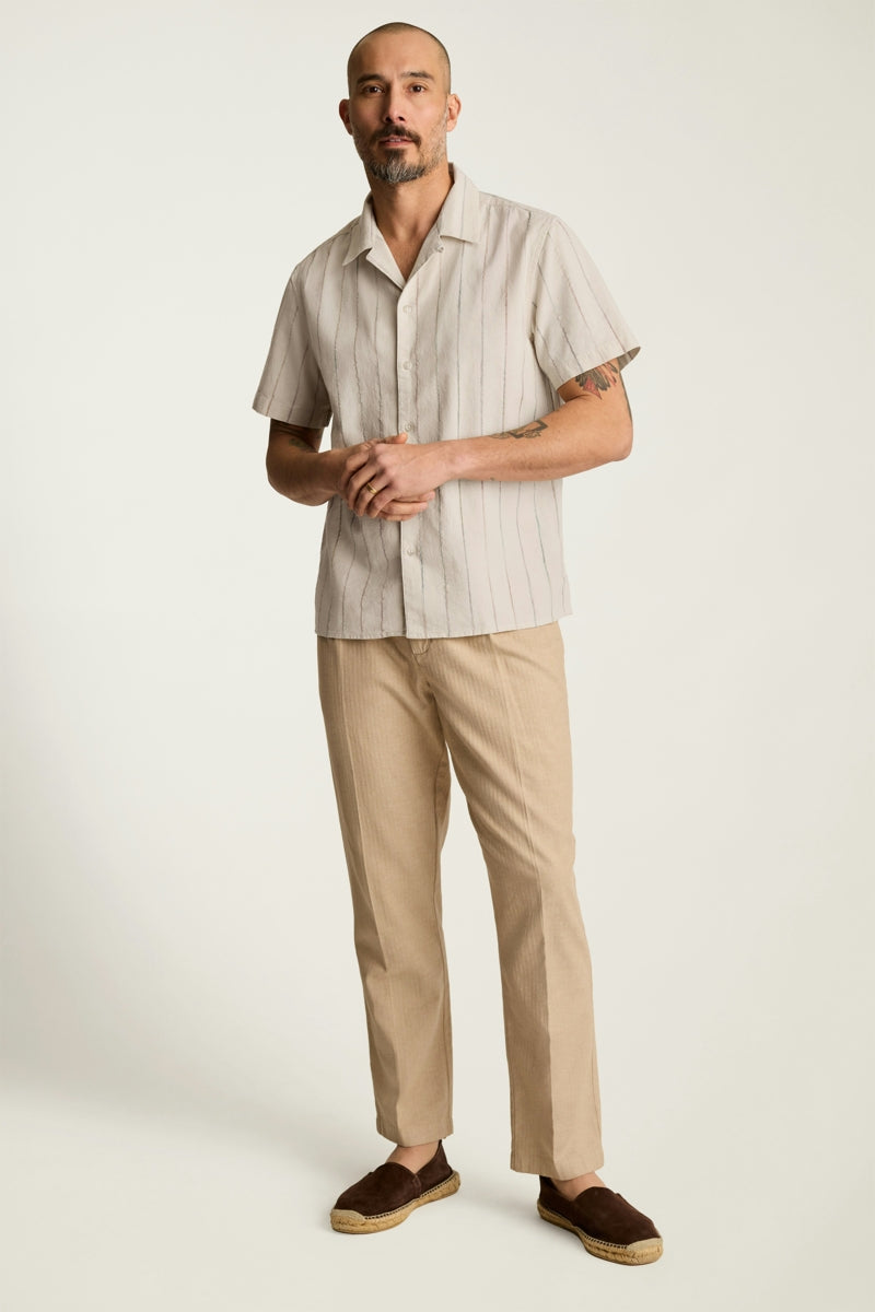 Wholesale,Bonobos, Bonobos Khaki Space Dye Stripe Shirt, Tan, Small-42-TagS