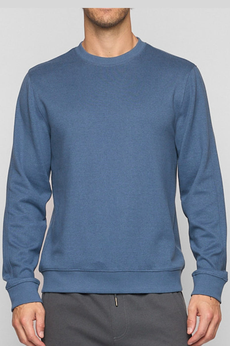 Wholesale,Fundamental Coast, Fundamental Coast Blue Soft Knit Sweatshirt, Blue, Large-45-TagL