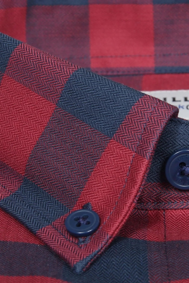 Wholesale,Twillory, Twillory Red/Navy Gingham Untuckable Shirt, Red, Medium-43-TagM
