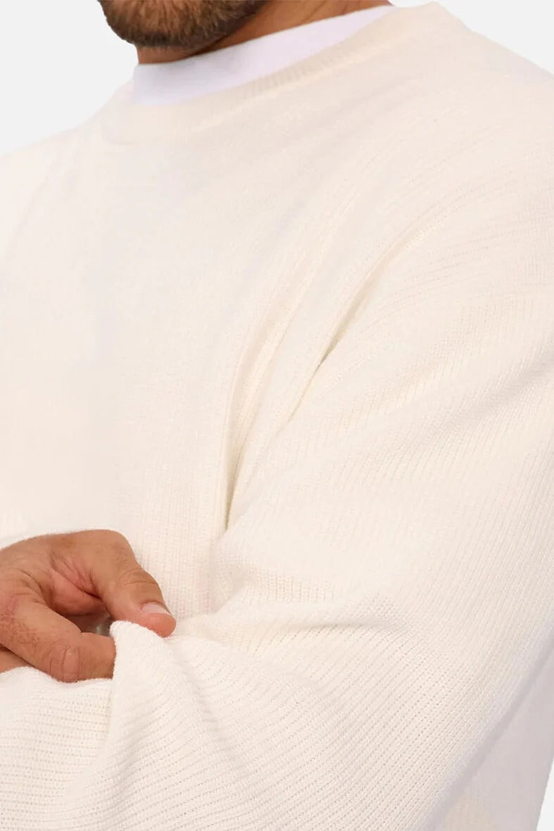 Wholesale,INDUSTRIE AUSTRALIA, INDUSTRIE AUSTRALIA White Crewneck Sweater, White, Medium-46-TagMLarge-48-TagL