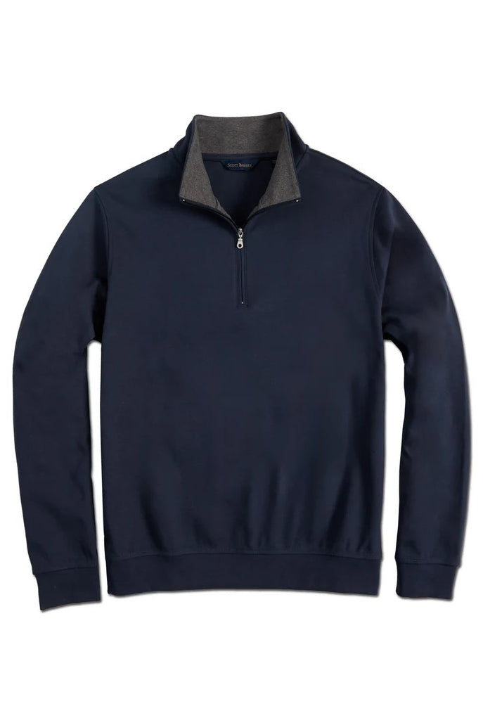 Wholesale,Scott Barber, Scott Barber Navy Zip Mock Pullover, Blue, Medium-44-TagM