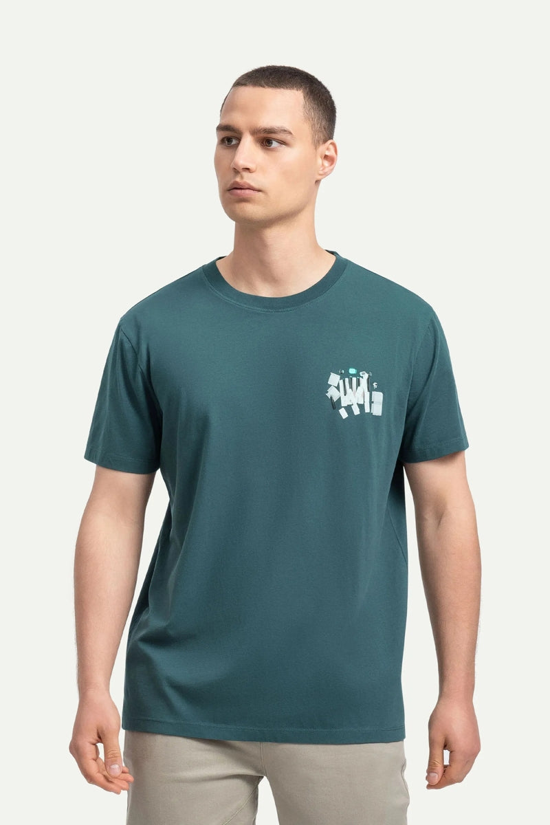 Wholesale,KAFT, KAFT Ocean Blue Graphic T-Shirt, Blue, Large-46-TagL