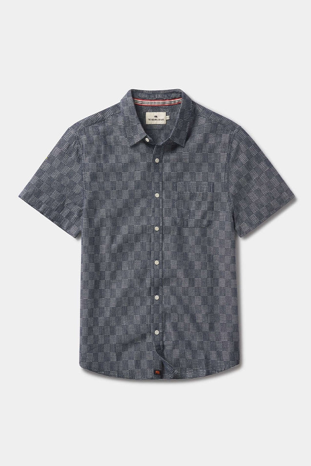 Wholesale,The Normal Brand, The Normal Brand Navy Check Woven Shirt, Blue, Medium-44-TagMLarge-46-TagL