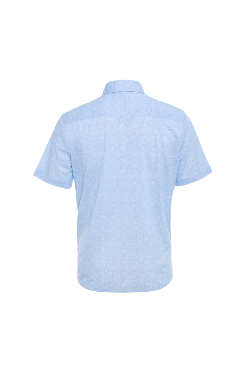 Wholesale,American Heritage, American Heritage Melange Sky Double Faced Knit Shirt, Blue, Medium-44-TagM