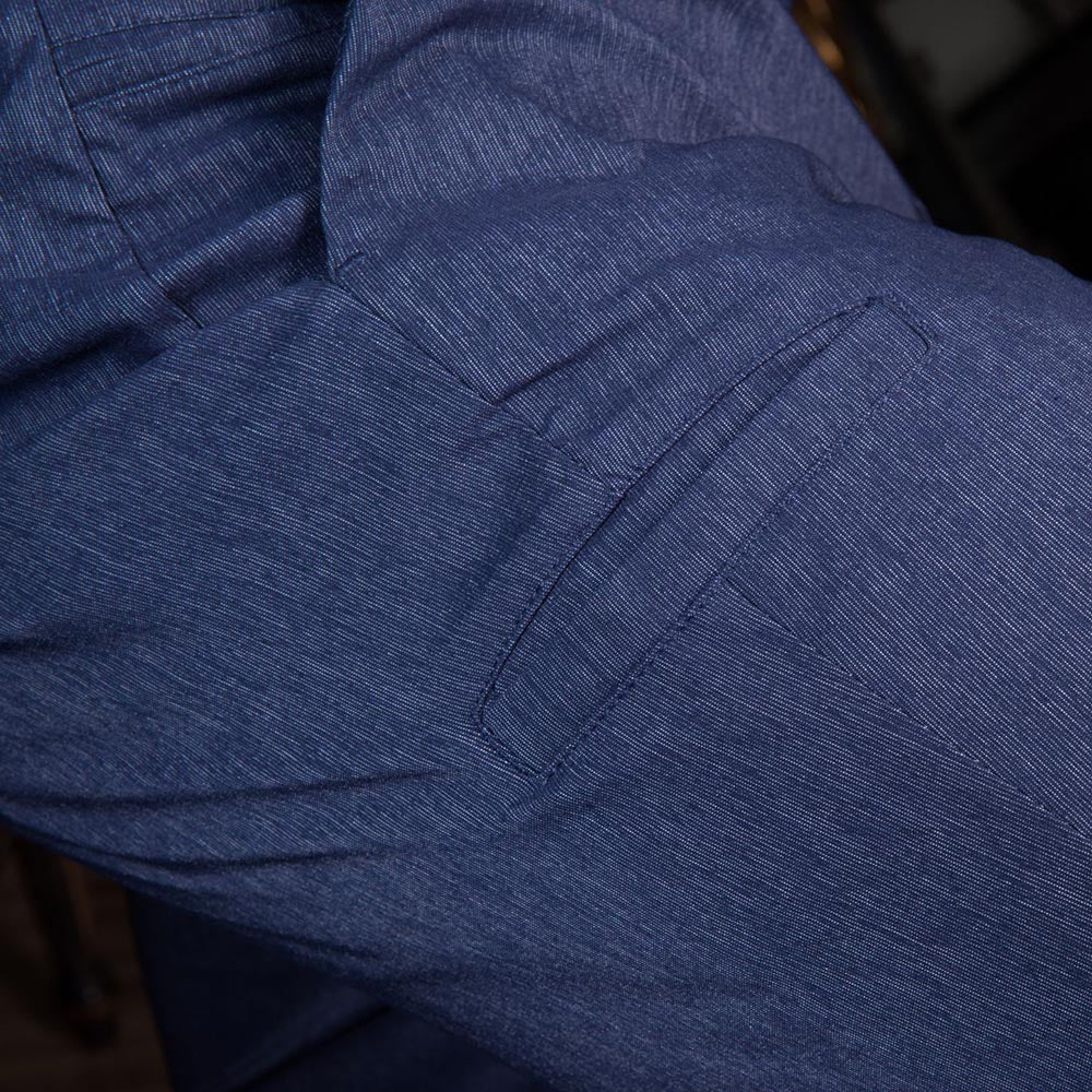 Brand Partner,PROFI, PROFI Blue and White Porcelain Premium Cool-yarn Multi-pockets Casual Functional Pants, Blue, 34W-30L-Tag3436W-30L-Tag36