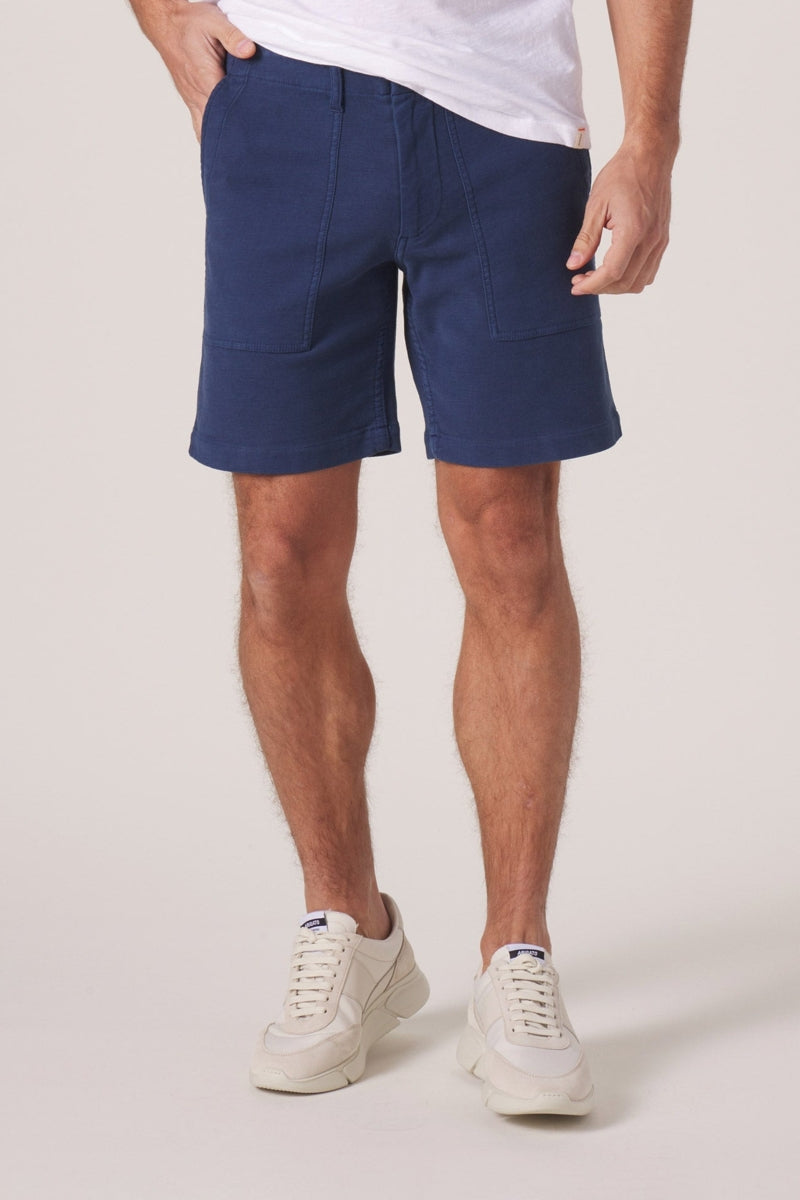 Wholesale,The Normal Brand, The Normal Brand Dark Blue Comfort Terry Utility Short, Blue, 29W-7L-Tag29