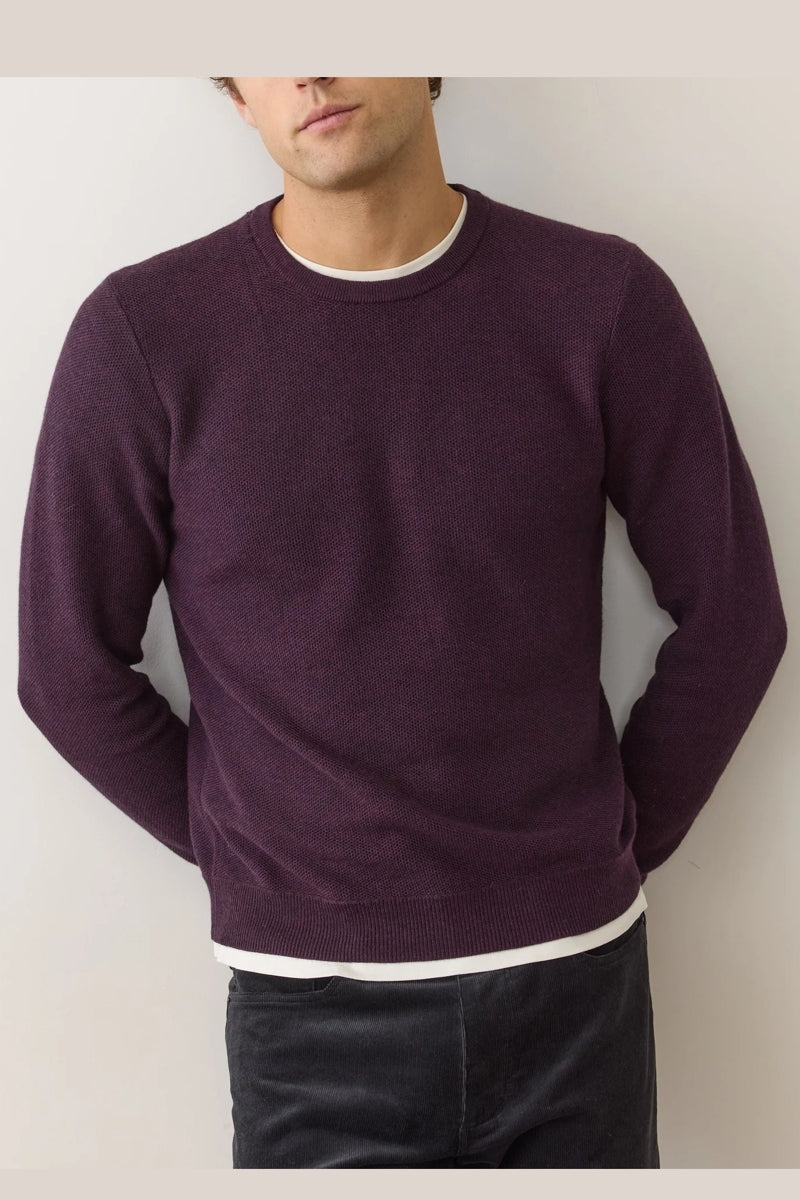 Wholesale,Marine Layer, Marine Layer Dark Purple Crewneck Sweater, Purple, Small-38-TagSMedium-41-TagMLarge-45-TagLExtra Large-48-TagXLExtra Extra Large-50-TagXXL