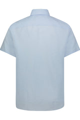 American Heritage Sky Blue Seer Sucker Stretch Short Sleeve Shirt