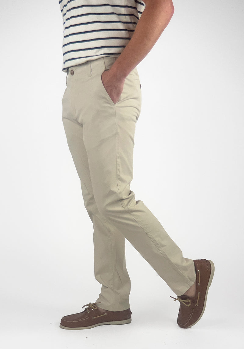 Brand Partner,Tailor Vintage, Tailor Vintage Stone Airotec Slim Fit Cotton/Nylon Chino Pant, Tan, 34W-32L-Tag3438W-32L-Tag3836W-32L-Tag36