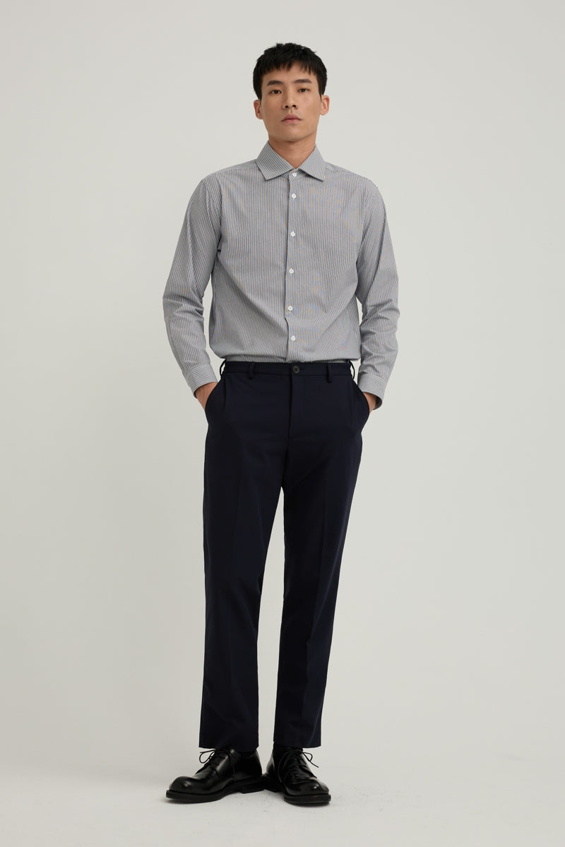 Direct From Brand,FYNE, FYNE Navy Water Repellent Four-side Stretch Suit Pants, Blue, 34W-31L-TagL