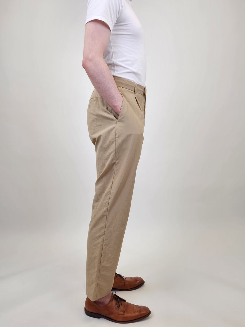 Sons + Fathers Tan Relaxed Nylon Trousers