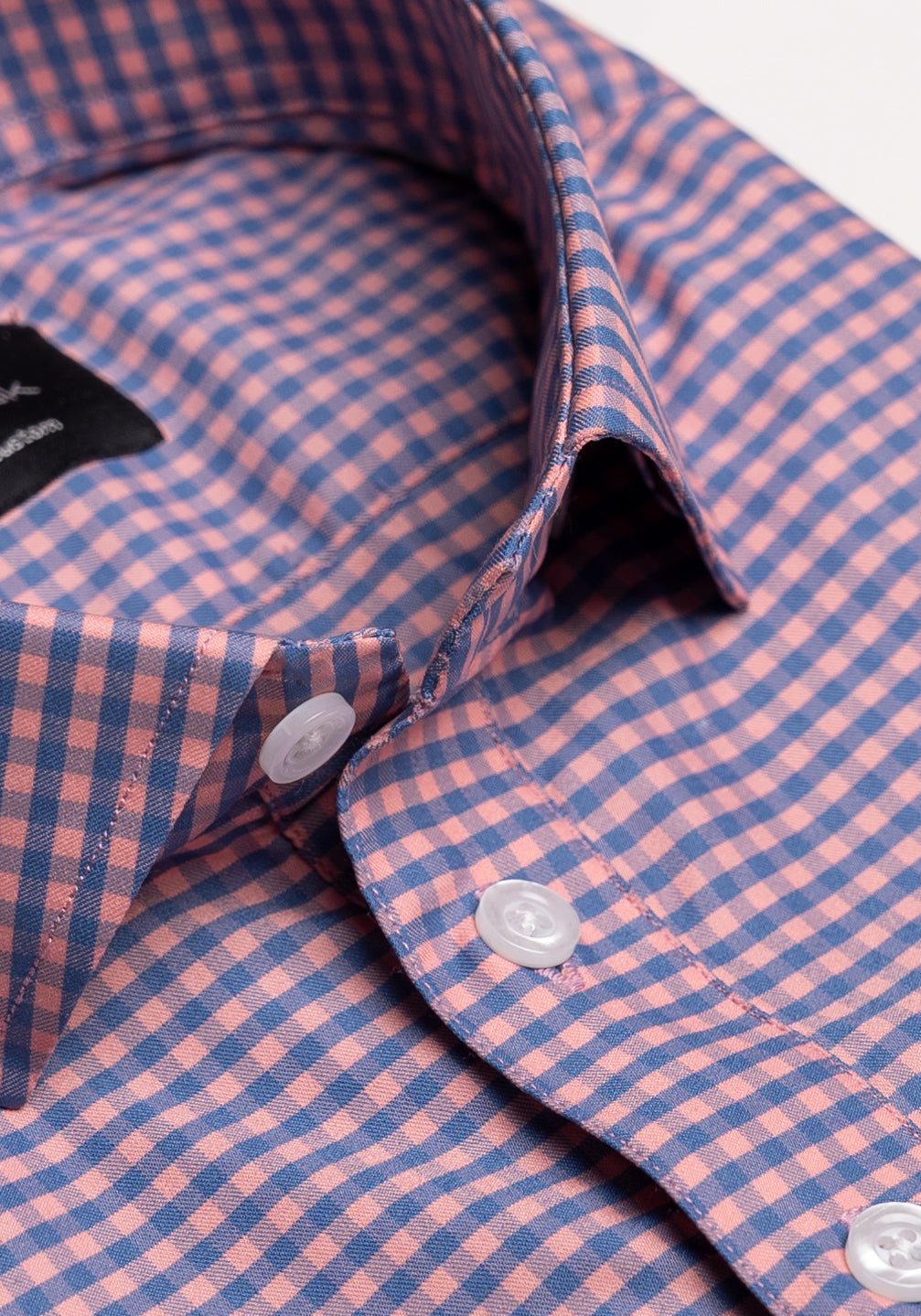 Wholesale,Brisk, Brisk Pink/Blue Gingham Checkered Performance Stretch Short Sleeve Polo, Pink, Large-44-TagM