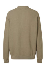 AllSaints Olive Green Waffle Knit Relaxed Fit Long Sleeve Henley