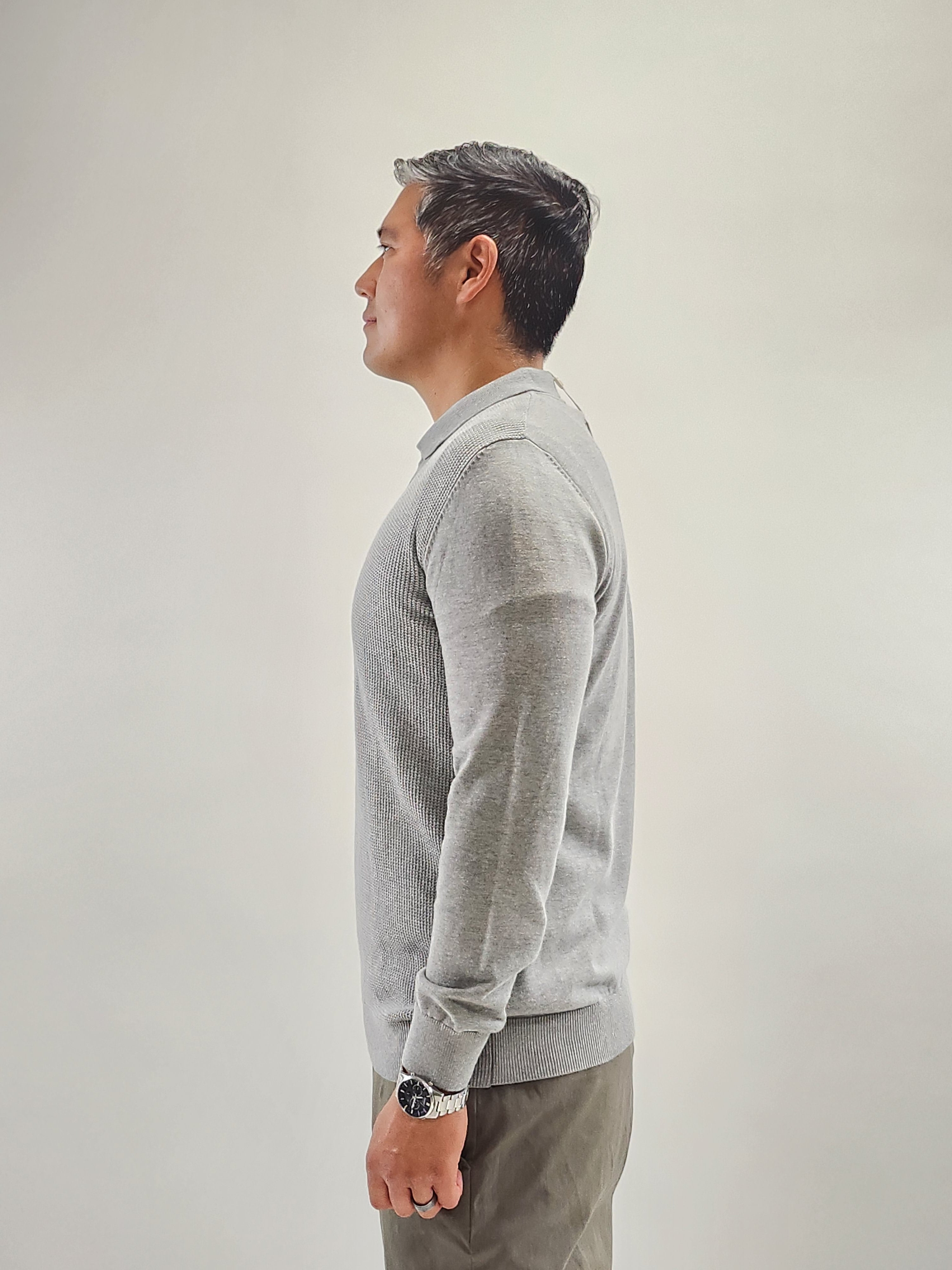 Wholesale,Jakamen, Jakamen Grey Qrt Zip Knit Textured Pullover, Grey, Extra Large-48-TagXXL