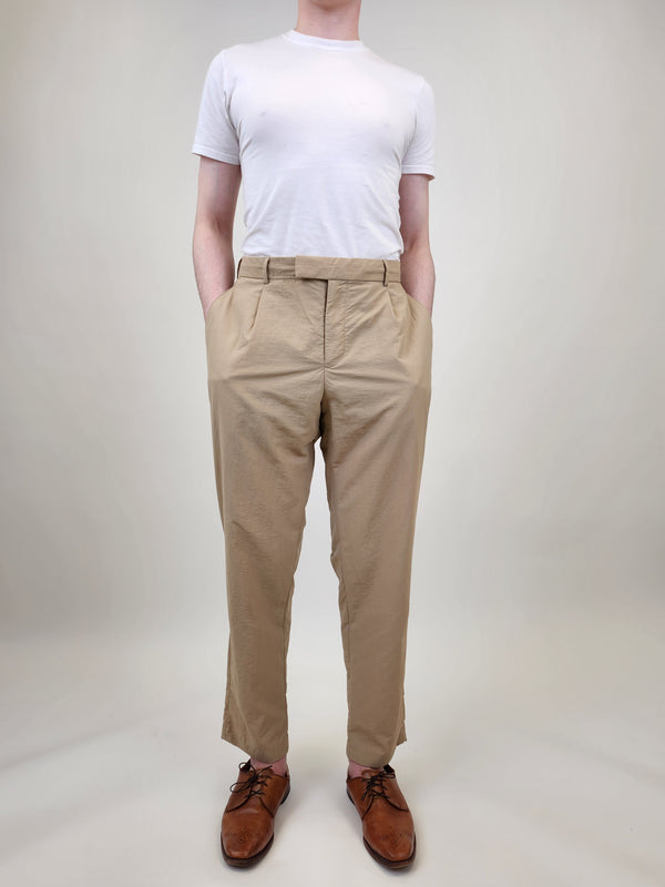 Sons + Fathers Tan Relaxed Nylon Trousers