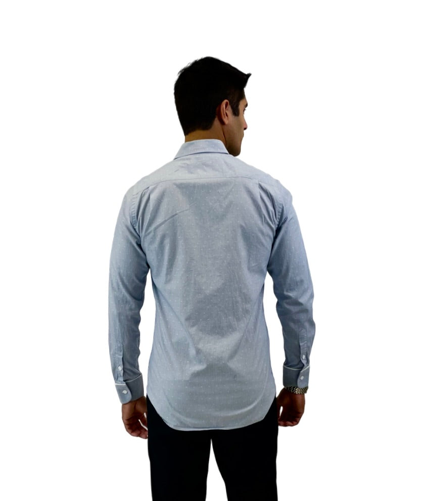 The RealReal,Paul & Joe, Paul & Joe Light Blue Jacquard Dot Button Up Shirt, Blue, Extra Small-40-TagXS