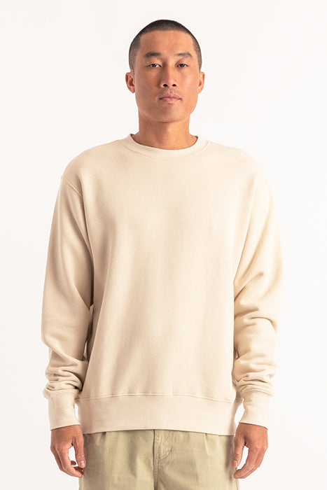 Banks Journal Cream Oversized Long Sleeve Crewneck Sweater