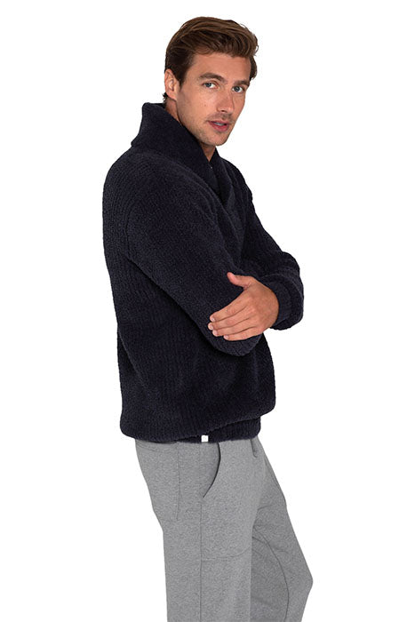 Otrium,Barefoot Dreams, Barefoot Dreams Navy Cozychic Lite Shawl Collar Pullover, Blue, Extra Large-46-TagXLMedium-45-TagM