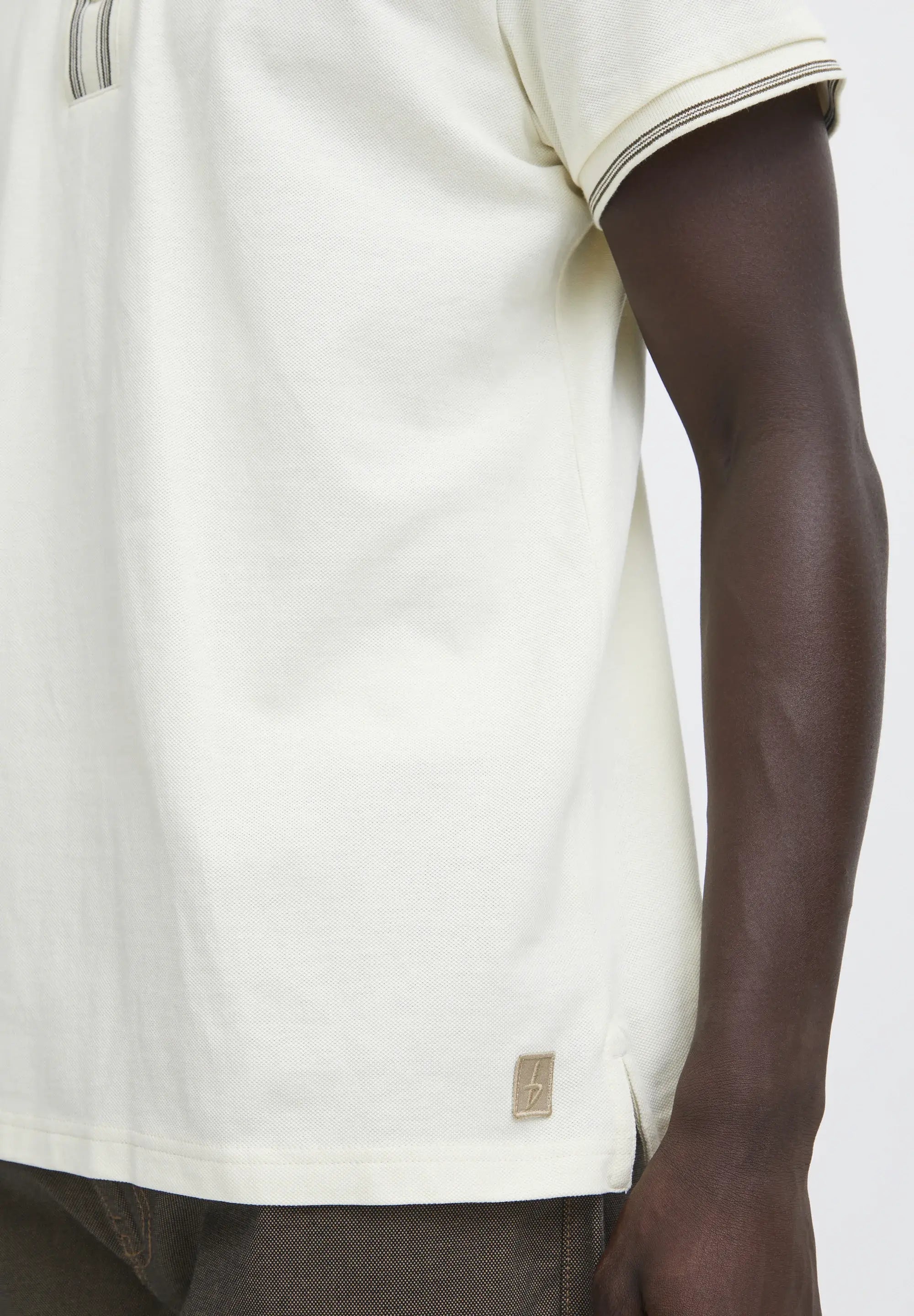 Wholesale,Blend, Blend Cloud Cream Short Sleeve Polo with Brown Contrast, Cream, Large-44-TagLExtra Large-46-TagXLExtra Extra Large-49-TagXXLMedium-41-TagMSmall-39-TagSSmall-39-TagM