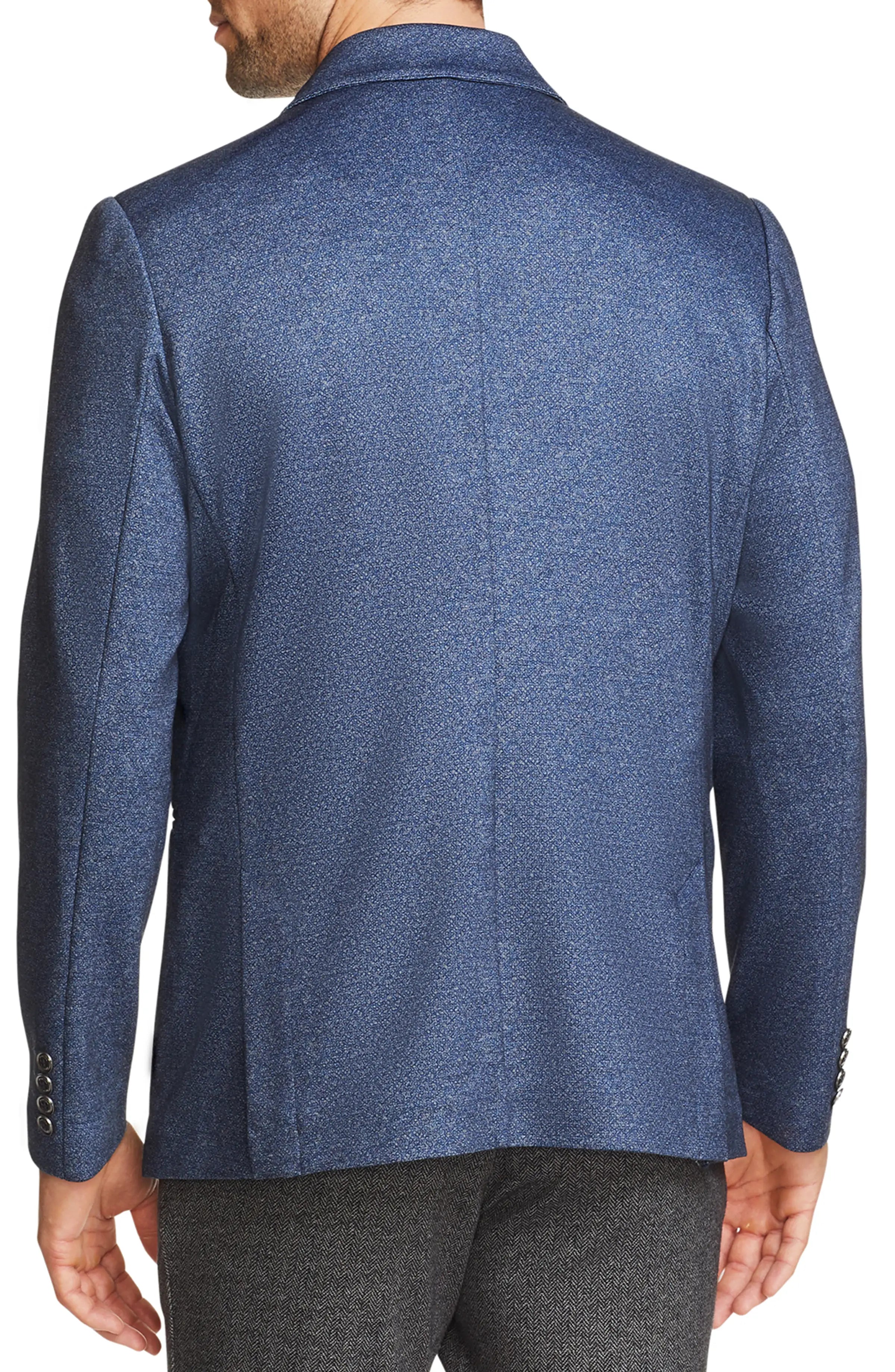 Faire,Brooklyn Brigade, Brooklyn Brigade Blue Textured Knit Blazer, Blue, Extra Large-46-TagXL