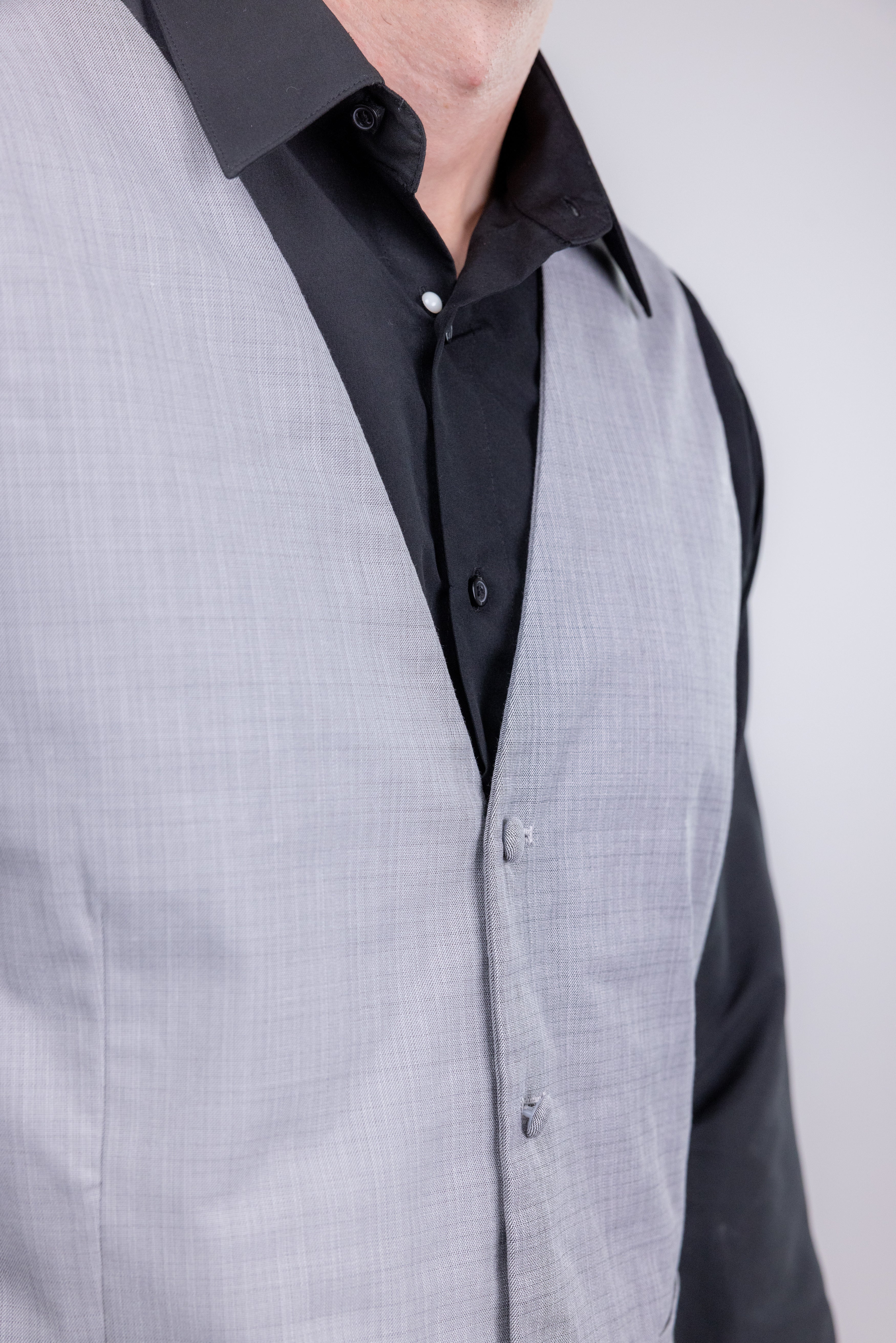 Other,Venice, Venice Light Grey Suit Vest, Grey, Medium-43-Tag54