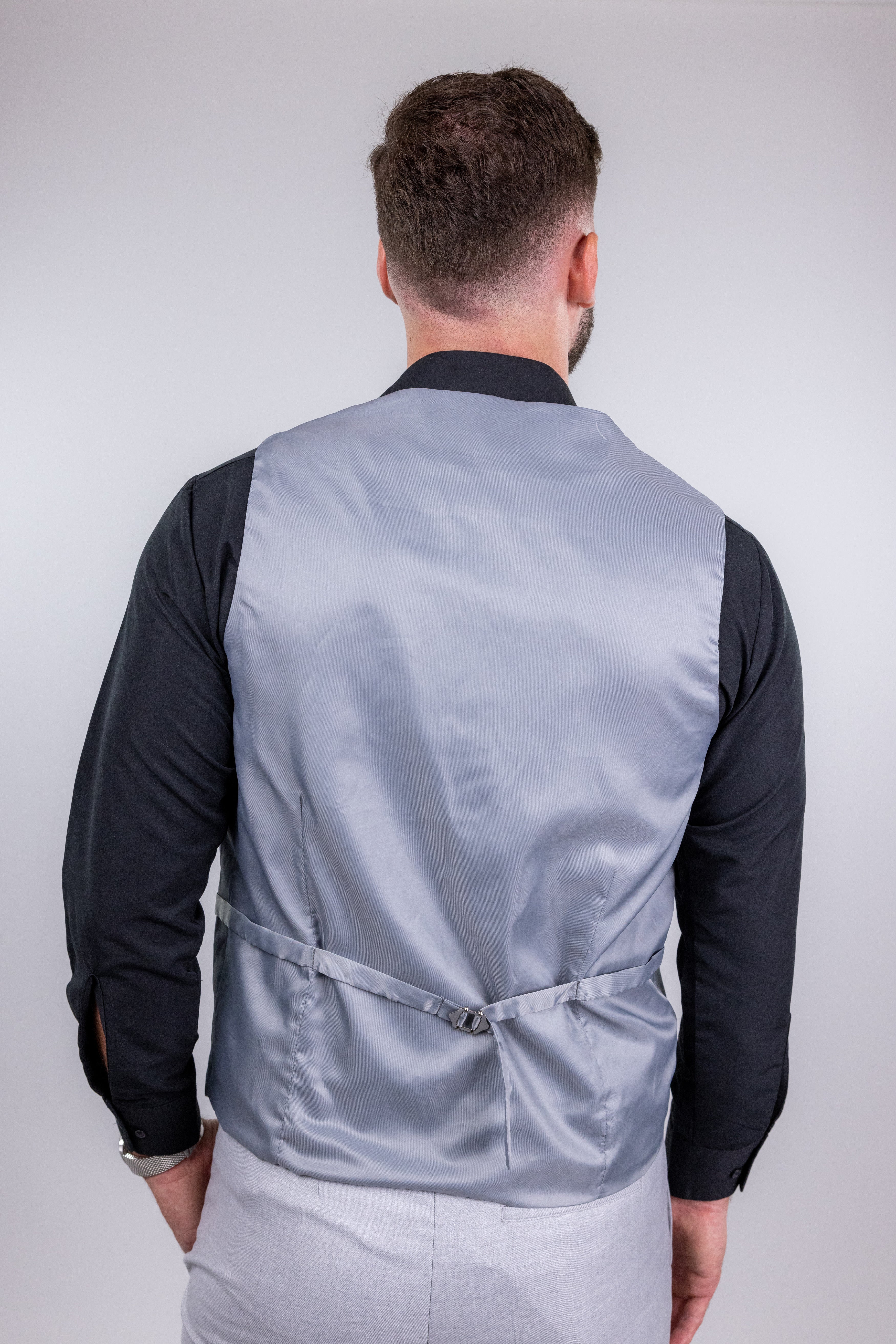 Other,Venice, Venice Light Grey Suit Vest, Grey, Medium-43-Tag54