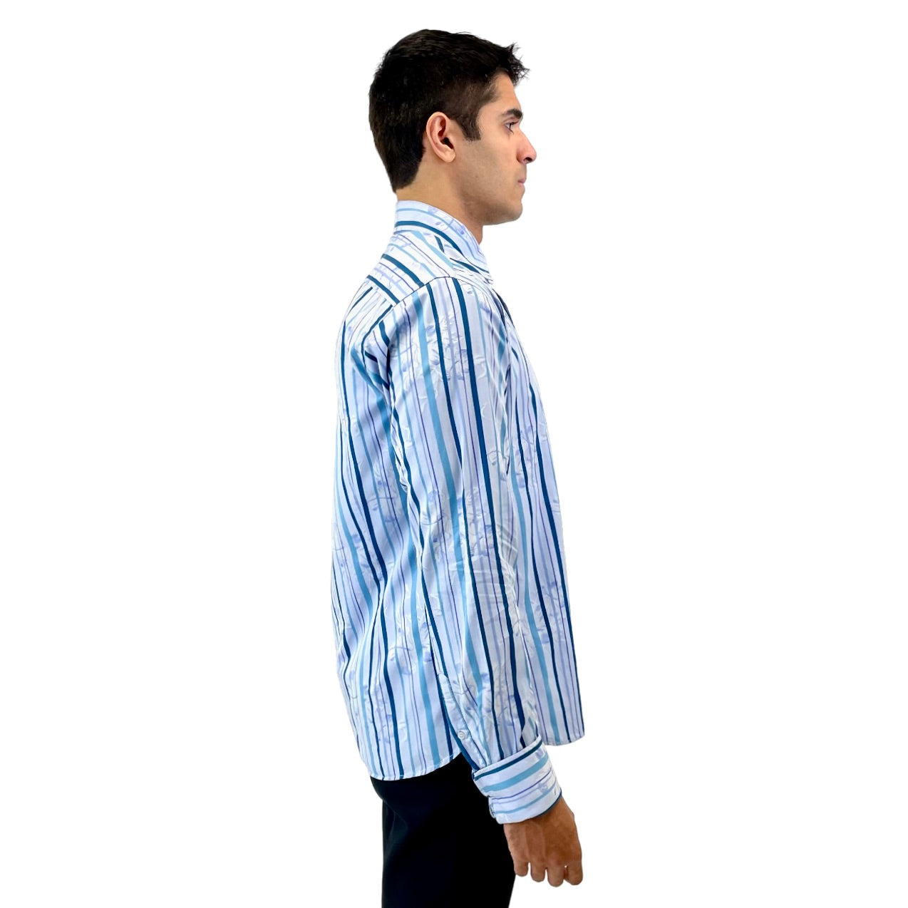 The RealReal,Ted Baker, Ted Baker Blue Striped Button Up Shirt, Blue, Large-45-TagL