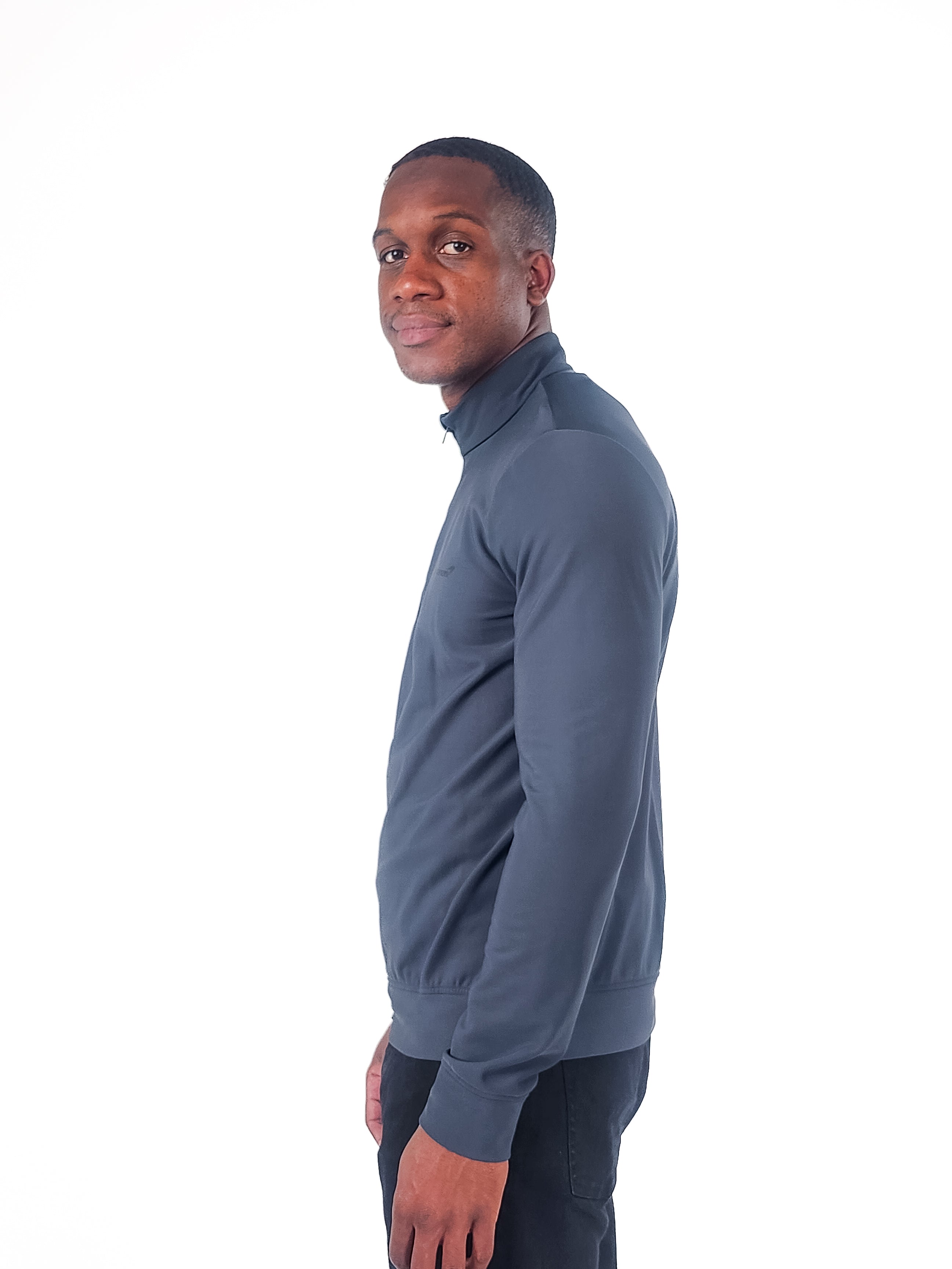 The RealReal,Castore, Castore Navy Mock Neck Half Zip Pullover Sweatshirt, Blue, Large-41-TagL