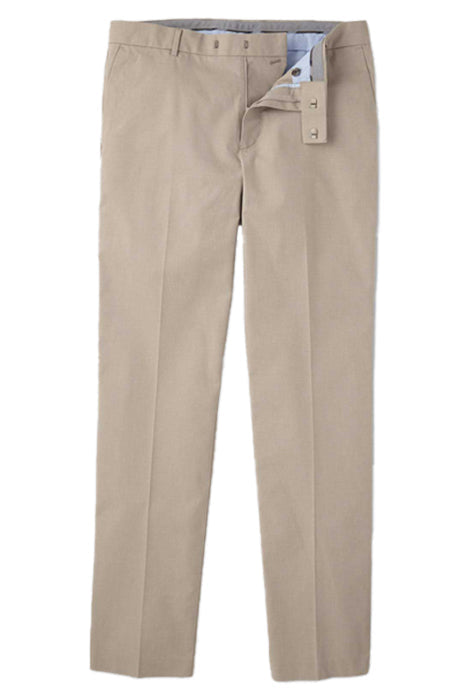 Charles Tyrwhitt Light Beige Textured Slim Fit Stretch Dress Pants