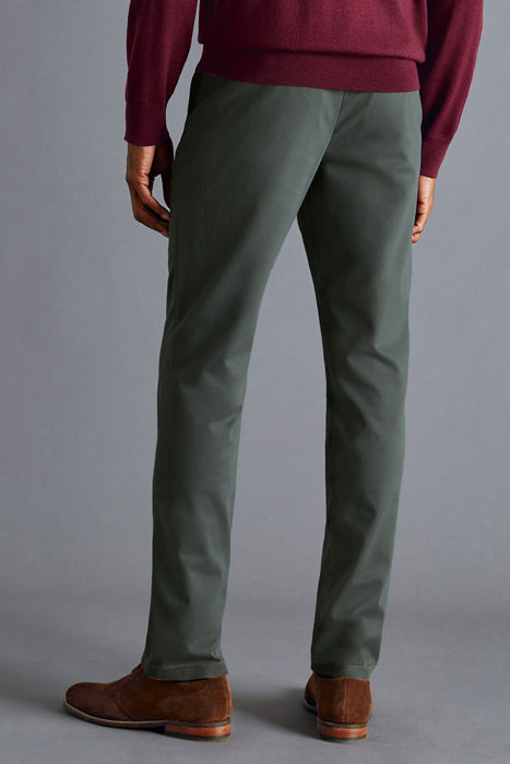 Otrium,Charles Tyrwhitt, Charles Tyrwhitt Sage Green Slim Fit Chino, Green, 34W-34L-Tag3434W-33L-Tag34