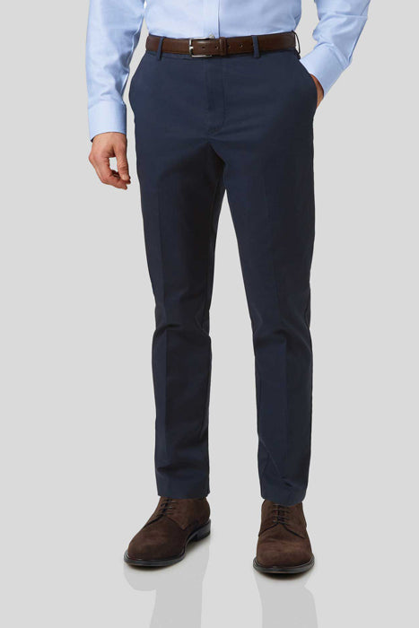 Otrium,Charles Tyrwhitt, Charles Tyrwhitt Navy Slim Fit Dress Chinos, BlackBlue, 36W-34L-Tag3638W-34L-Tag36