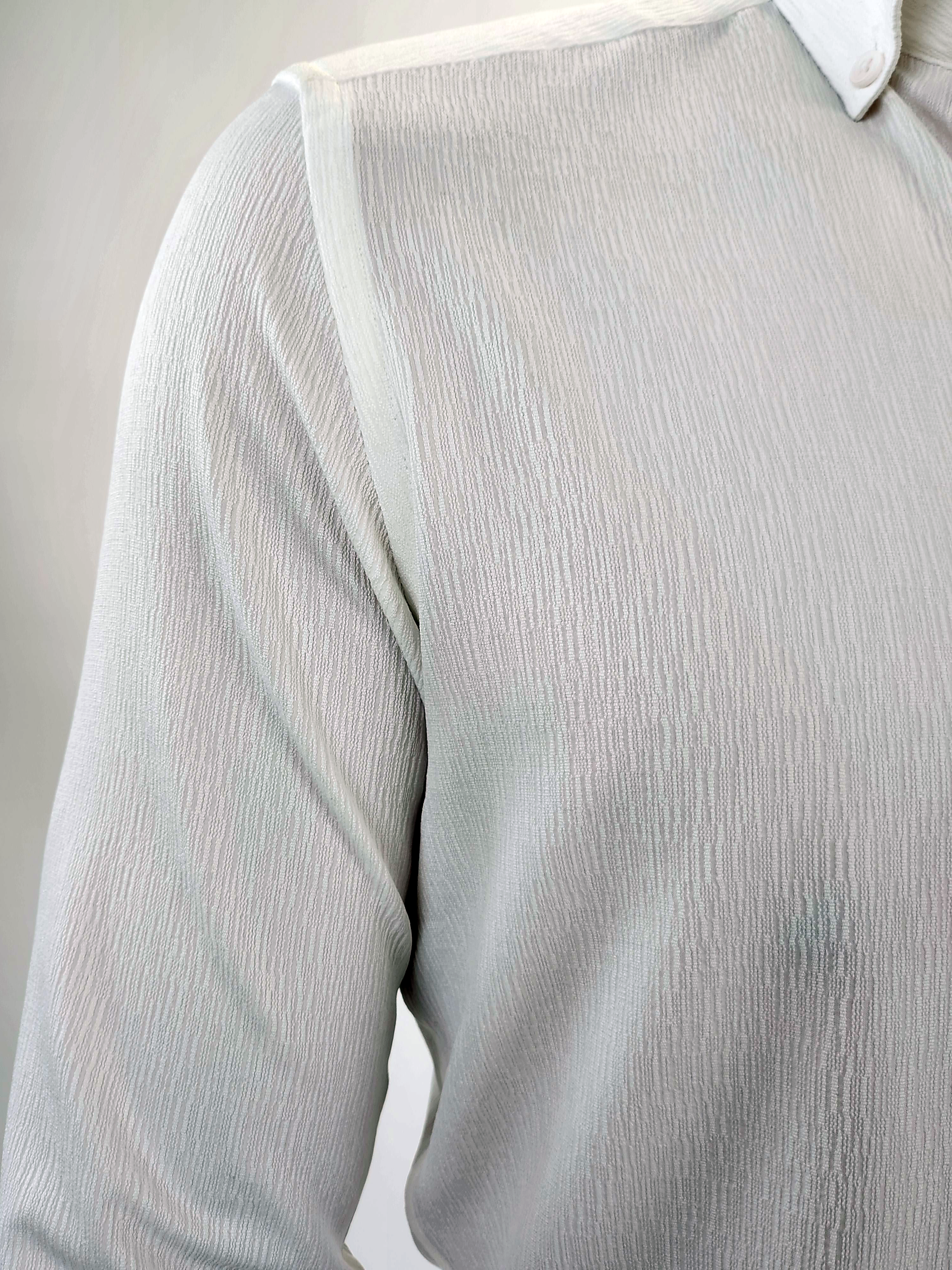 Wholesale,Jakamen, Jakamen Cream Crinkle Textured Slim Fit Long Sleeve Button Up Shirt, Cream, Large-43-TagXL